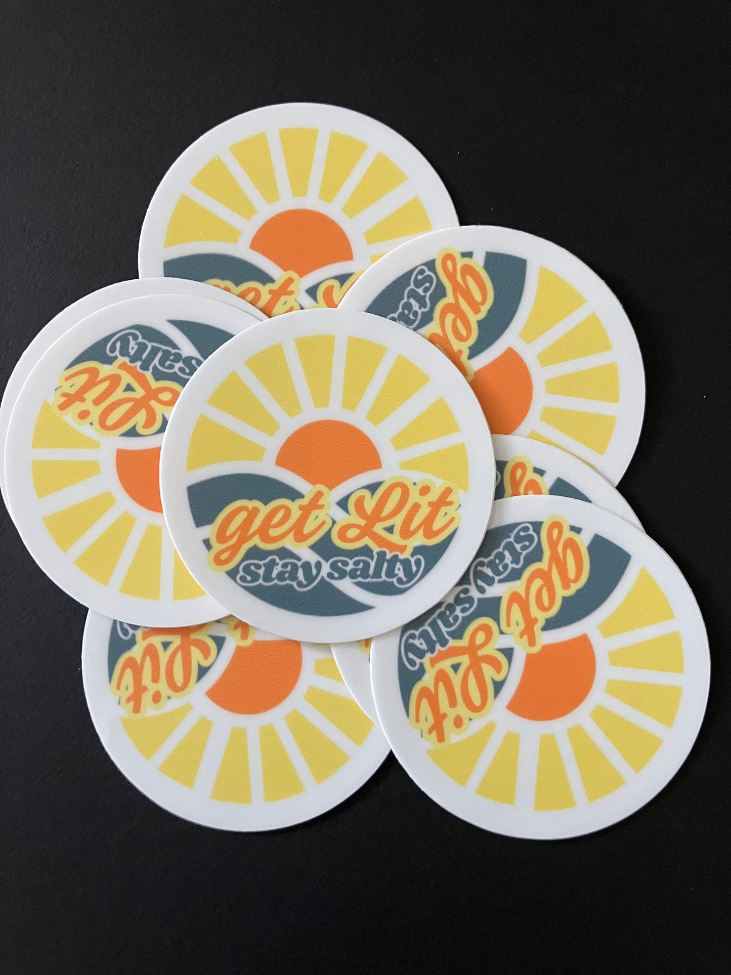 "Get Lit, Stay Salty" Sticker